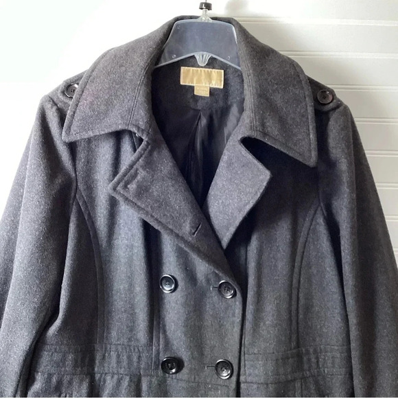 Michael Michael kors Wool  Double Breasted Jacket coat grey size XL - Picture 2 of 10